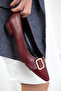 Burgundy Women's Classic Heeled Shoes 21022