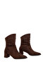 Brown Suede Women's Boots & Booties 19806 - 2