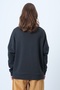 Women's Anthracite V-Neck Double-Breasted Oversized Sweatshirt Alc-X14555 - 6