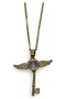 Gold Color Wing Key Model Sf Chain Steel Necklace - 3684 - 4