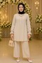 Lilyum set strawberry fabric seasonal comfortable hijab bottom top double set stone - 3