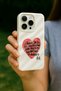 iPhone 14 Pro Max Heart Mottolu Camera Protruding 3D Water Wave Glossy Silicone Wavy Case - 2