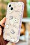 iPhone 13 Compatible Rabbit Flower Cartoon Pattern Silicone Shockproof Transparent Lucky Case - 4