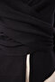 Siyah Premium İplik/Özel İplik Fitted/Vücuda Oturan Üstü Drape Triko Kazak TWOAW26KZ00061 - 3