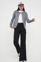 Teen Siyah Fitted Likralı Esnek Wide Leg/Geniş Paça Pantolon TWOAW26PL00009 - 4