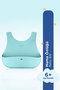 Silicone Baby Bib Portable Washable Bib Blue - 2