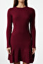 Bordo Mini Pileli Triko Elbise TWOAW24EL00013 - 3