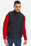 Men's Navy Blue Lined Windproof Inflatable Vest