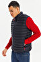 Men's Navy Blue Lined Windproof Inflatable Vest - 4