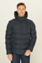 Men's Navy Blue Thick Lined Windproof Sports Winter Puffer Jacket - 2