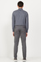Men's Gray Slim Fit Slim-Fit Gabardine Fabric Patterned Cotton Flexible Waist Elastic Trousers - 5