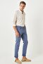 Men's Indigo 360 Degree Stretch in All Directions Slim Fit Slim Fit Cotton Comfortable Trousers - 5