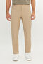 Men's Beige 360 ​​All-Way Stretch Slim Fit Slim Fit 5 Pocket Casual Trousers