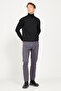 Men's Anthracite Slim Fit Slim Fit 5 Pocket Cotton Flexible Trousers - 5