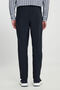 Men's Navy Blue Slim Fit Slim Fit Waist Tie Side Pocket Stretchy Casual Pants - 6