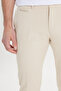 Men's Ecru Slim Fit Slim Fit Side Pocket Cotton Flexible Dobby Trousers - 6