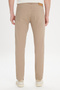 Men's Beige Slim Fit Slim Fit 5 Pocket Dobby Flexible Trousers - 7