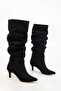 Black Suede Women's Boots 17546 - 4