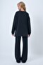 Anthracite Crew Neck Long Sweatshirt and Ribbed Pants Set Alc-X14599 - 5