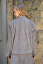 Women's Gray Fleto Pocketed Lined Oversize Padded Jacket Alc-X14556 - 5