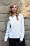 Ecru Asymmetrical Cut Shoulder Band Detailed Knitted Blouse Alc-X14574 - 4