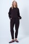 Women's Plum Crew Neck Wide Cut Blouse and Front Pleated Double Pocket Pants Set Alc-X14553 - 3