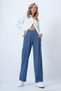 Women's Indigo Pleated Detailed Knitted Palazzo Pants Alc-X14535 - 4