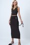 Women's Bitter Brown Belt Detailed Midi Length Sandy Skirt Alc-X14550 - 4