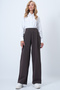 Bitter Brown Pleated Detailed Knitted Palazzo Trousers Alc-X14535 - 3