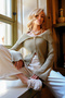 Khaki Madonna Collar Double-Way Zipper Wide Sleeve Thick Knitwear Cardigan Alc-X14461 - 5
