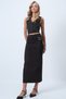 Women's Bitter Brown Belt Detailed Midi Length Sandy Skirt Alc-X14550 - 5