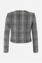 Black and White Plaid Pack Crew Neck Melton Jacket Twoaw26Ce00033 - 6