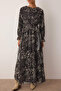 Smoked Lining Floral Pattern Woven Chiffon Dress Tctaw26Eb00028 - 3