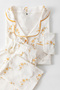 Multicolor Floral Print Piped Transitional Shirt Collar Textured Knitted Pajama Set TBBAW26AI00039 - 2