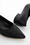 Black Women's Classic Heeled Shoes 21023 - 3