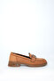 Tan Suede Women's Loafer Shoes 21055 - 3