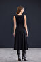 Trendyol Studio Siyah Midi Esnek Dokuma Elbise TWOAW26EL00307 - 7