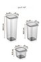 28 Pieces Peggy Square Food and Spice Full Set with Screen Printing Label 8(1,2, 0,55, 0,45) 4x(1,75) - 8