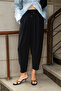 Siyah Şalvar/Harem Bağcıklı Pantolon TWOSS25PL00126 - 3
