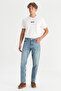 100% Cotton Frank Relaxed Fit Wide Cut Indigo Jean Denim Trousers