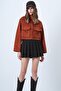 Tile Double Pocket Raglan Sleeve Velvet Jacket Alc-X14604 - 2