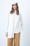 Women's White Crew Neck Shawl Detailed Knitwear Blouse Alc-X14613 - 2