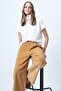 Women's Ecru Half Turtleneck Short Sleeve Knit Blouse Alc-X14626 - 6