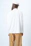 Women's White Crew Neck Shawl Detailed Knitwear Blouse Alc-X14613 - 7