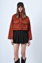 Tile Double Pocket Raglan Sleeve Velvet Jacket Alc-X14604 - 5