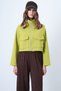 Women's Pistachio Green Stand Collar Double Pocket Raglan Sleeve Jacket Alc-X14409 - 5