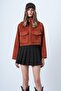 Tile Double Pocket Raglan Sleeve Velvet Jacket Alc-X14604 - 3