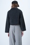 Women's Black Double Pocket Raglan Sleeve Velvet Jacket Alc-X14604 - 8