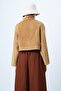 Mustard Double Pocket Raglan Sleeve Velvet Jacket Alc-X14604 - 7