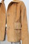 Women's Mustard Double Pocket Wide Cuff Velvet Jacket Alc-X14603 - 7